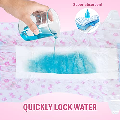 Dono Disposable Puppy Diapers For Female Dogs Including Absorbent Soft Heating And Pee Puppy Diapers Female Liners, Including 18Pcs Diapers For Dogs And Cats #TOP1