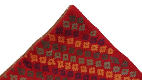 Tapis Gabbeh rouge 110x190 cm noué main | Idéal pour isoler et décorer - 6