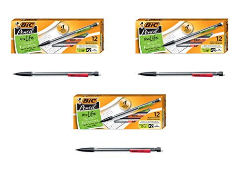 Porte-mine BIC Xtra-Life transparent 0.7mm critérium graphite lot 36