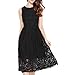 VEIISAR Womens Fashion Sleeveless Lace Fit Flare Elegant Cocktail Party Dress (XX-Large, L0201Black)