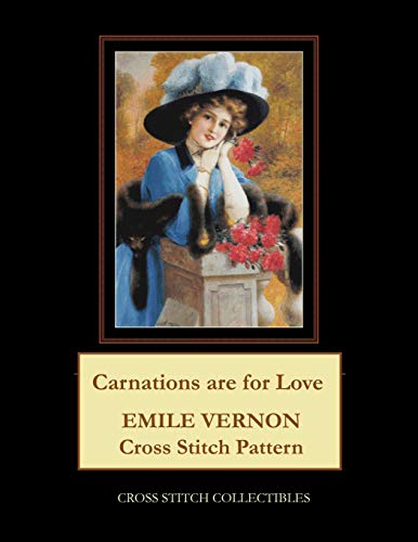 Carnations are for Love: Emile Vernon Cross Stitch Pattern