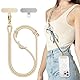 SURPHY Verstellbar Handykette Universal zum Umhängen, Stabil Handyband für Holiday, Outdoor, Reise, Phone Lanyard mit Robuste Haken Kompatibel mit alle Smartphones Airpods, Khaki