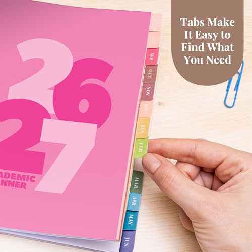 Rileys Academic Planner 2026-2027, Daily, Weekly & Monthly Planner, July 2026 - June 2027, Student Notes Pages, Twin-Wire Binding, Weekly Agenda for School & Work (8 x 6-Inches, Chunky, Pink) - Image 8