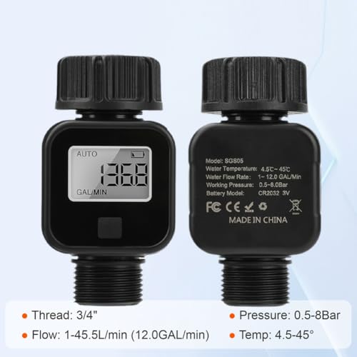 Enregistreur d'utilisation instantanée d'eau LCD pour économiser l'arrosage - 3