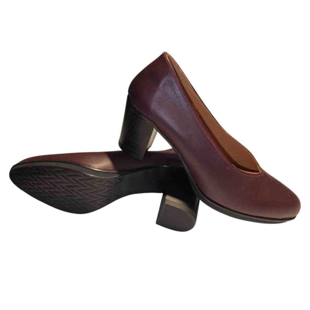 Zapatos de Salón Mujer Belona, Cómodos, Azafatas, Trabajo. Calzado de Piel Fabricados en España Tacón Alto 7 cm