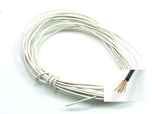 5 Meter x filo cavo/Wire 0.22 mm² Cu Bianco/White – di Just-Honest # A780
