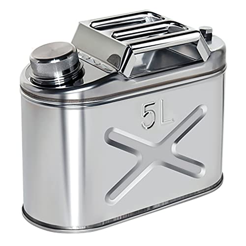 Bidon d'essence inox 304 de 5L haute qualité pour sécuriser vos trajets en moto