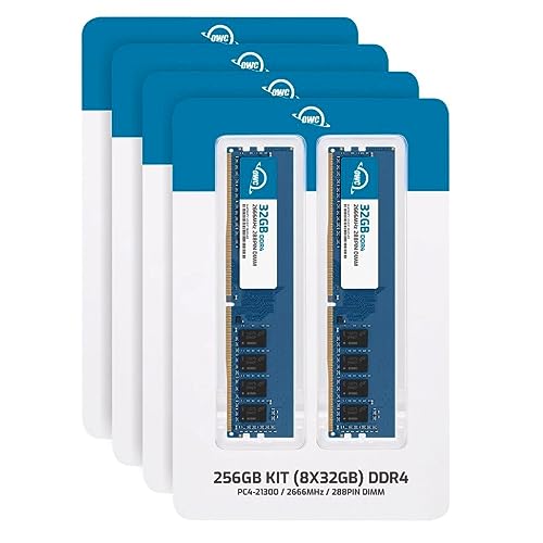 Image of OWC 256GB (8x32GB) DDR4 2666MHz PC4-21300 CL19 2RX8 UDIMM 1.2V 288-pin Desktop Memory RAM Upgrade for PC