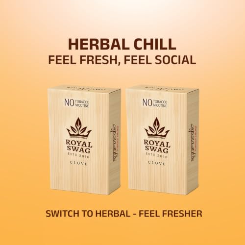 Image of ROYAL SWAG Clove Flavour Wellness Sticks 10 Sticks Each Pack of 2 Boxes Ayurvedic Herbal Blend Wellness Sticks