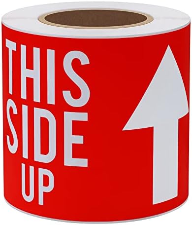 3" x 5" This Side Up Sticker & Handing Label - 100 Stickers Per Roll