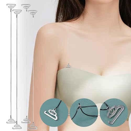 24Pcs Clear Bra Straps Invisible Bra Straps Replacement Elastic Dance Bra Clear Straps Adjustable Clear Straps for Bra Bra Strap Clips Dress Straps for Strapless Dress for Women Girls3