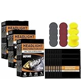 Kit per il restauro dei fari in ceramica, detergente per la lucidatura delle lenti dei fari, riparazione di graffi e ingiallimenti sulle coperture dei fari, lucidatura e ripristino della luminosità