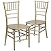 Flash Furniture 2 Pk. HERCULES PREMIUM Series Gold Resin Stacking Chiavari Chair