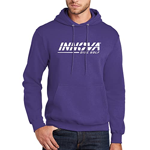 INNOVA Discs Burst Logo Pullover Hoodie Hooded Disc Golf Sweatshirt - Purple - XL