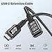 JBTOP USB C Extension Cable 6.6FT 2pack,[40Gbps/240W/8K] USB C 4.0 Extender, Fast Charging & Transfer Type C Male to Female Cord Compatible with PSVR2/MacBook Air M2 Pro//iPad Pro/Magsafe/USBC Hub