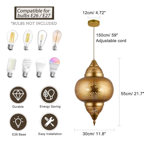 Image of Moroccan Light Fixture Gold Modern Chandeliers for Dining Room