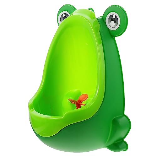 SHOWERORO 男の子用トイレトレーニング用小便器 粘着フック 子供用小便器 トイレトレーナー カエル型 男の子用おしっこトレーニング用小便器