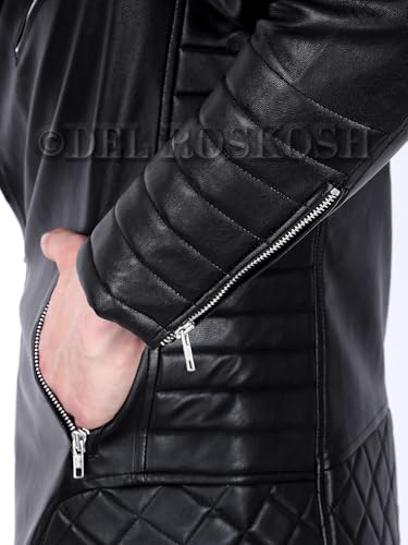 Image of Leather Jacket For Men Winter Wear | Black Trending Faux Leather
