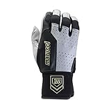 Marucci mens Modern Baseball Batting Gloves, GRAY/BLACK, ADULT SMALL US