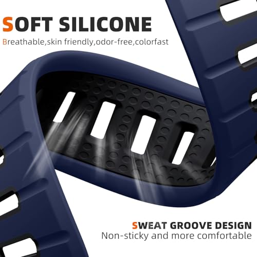 Upeak Sport Band Compatible with Apple Watch Ultra 2 Strap/Ultra 49mm 45mm 44mm 42mm Men, 26mm Adjustable Silicone Loop Replacement Strap for Apple Watch Band/iWatch Series 9 8 7 6 5 4 3 2 1 SE