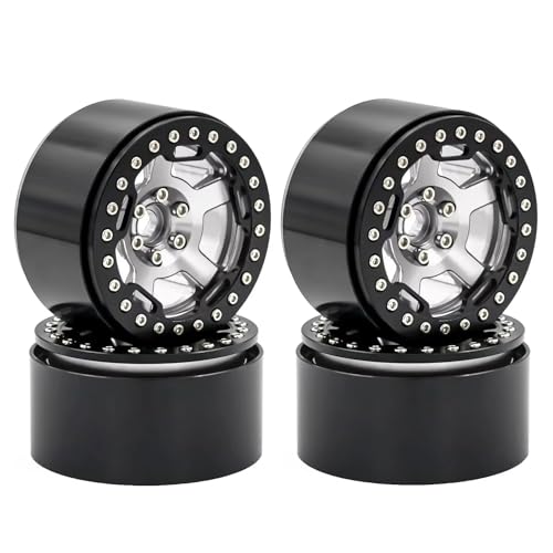 Pneus RC 2.2 Beadlock Silver pour Axial SCX10 II et Traxxas TRX4 Crawler 1/10