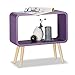 Relaxdays Tavolino da Salotto e Comodino Basso, Legno, Viola, 50 x 53 x 20 cm