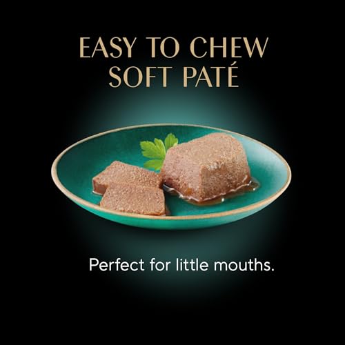Image of Sheba Perfect Portions Kitten Wet Food,Pate Cat Food Wet Entree,Chicken Recipe and Salmon Recipe,2.6 oz. -Pack Trays (,24 Servings),12 Count (Pack of 4)
