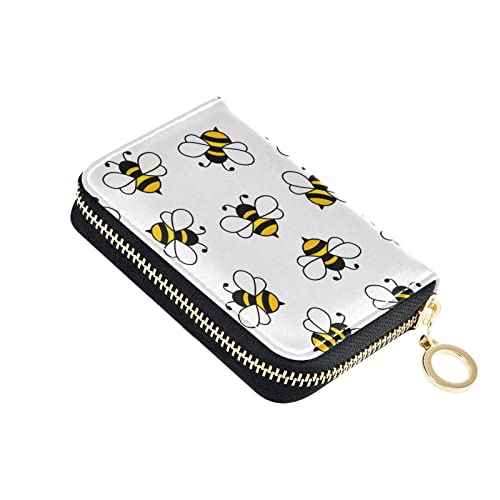 JHKKU Women Honey Bee Wallet Credit Card Holder