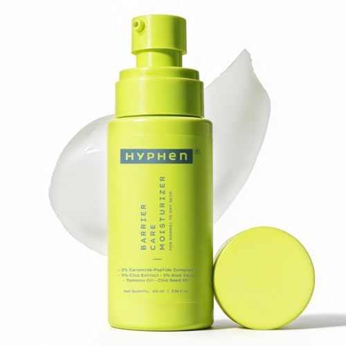Image of Hyphen 2% Ceramide-Peptide Complex Barrier Repair Face Moisturizer- Normal to Dry Skin | Lightweight Gel Cream, Oil-Free Hydration for dry skin | Non-Comedogenic Non Sticky Cream for Women, Men