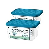 2 Piezas Cajas Mágica De Aire Multifuncional, multifuncional air magic box, caja mágica de eliminación de polvo, caja fresca para el hogar, la oficina, el cuidado del aire de la habitación y