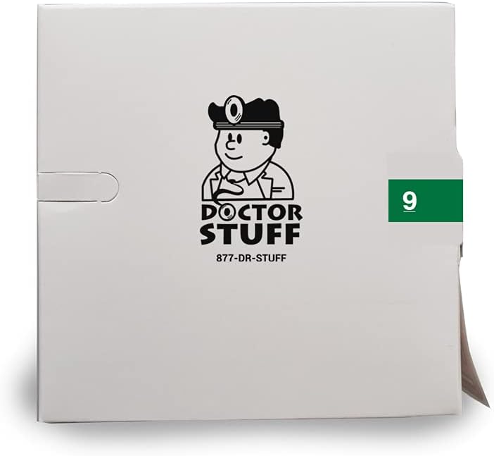 Doctor Stuff - File Folder Labels, Number 9, AMES L-A-00134RB Match - AENP Series Chart Stickers, Green, 1/2" x 1-3/4", #9, 1000/Roll