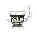 Moyishi Chinese Gaiwan Traditional Tea Cup Comprised of Cup, Saucer and Lid Sancai wan (Glass)