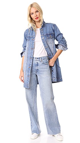 MINKPINK Minia Tunic Denim Giacca in Jeans, Blu