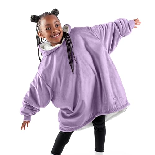 Image of Bare Home Wearable Blanket Hoodie - Soft Plush Sherpa - Warm and Cozy - Oversized Wearable Blanket
