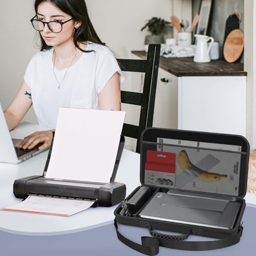 HESPLUS Hard Travel Case for Canon PIXMA TR160 / TR150 / iP110 Wireless Mobile Printer, Printer Storage Bag Organizer with Adjustable Shoulder Strap (Case Only) by HESPLUS - Image 8