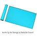 Vivaglory Pet Water Bowl Placemat Large 24''L x 16''W Grade Silicone Food Mat Waterproof Non-Slip Dog Feeding Mat Anti-Messy Design, Turquoise