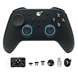 GuliKit TT Max コントローラー TMRテンション調節可能スティック ワイヤレス/有線 【競技レベルの速さ】 PC/Switch/Switch 2/Android/ios対応 マクロループ Turbo連射 Switch1& 2スリープ解除 背面ボタン付き 6軸ジャイロ HD振動/スーパー触覚/ローター振動 マイクロトリガー RGBライト 超低遅延 ドリフト防止 無線ゲームパッド スイッチゲームコントローラー Bluetooth 950mAh大容量バッテリー 日本語説明書付き 黑