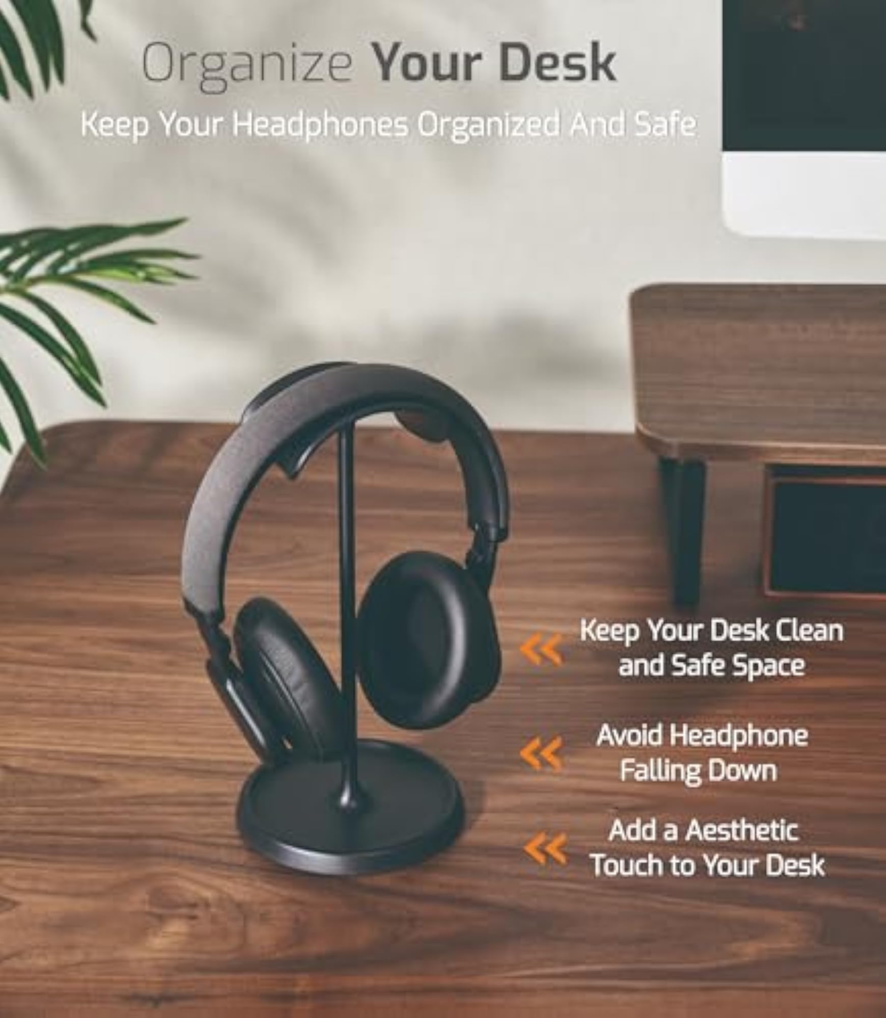 Headphone Stand - Aluminium Heavy Base Gaming Headphones Stand