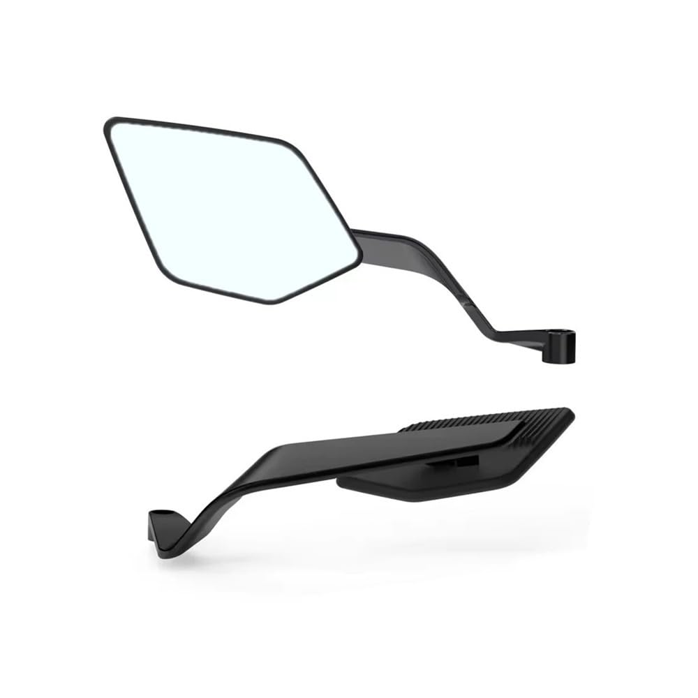 motos Miroir vélo Rétroviseur De Voiture Pour Tuono 660, Rétroviseur Invisible Réglable, Rétroviseur Latéral Rotatif À Aile Fixe(BLACK-White mirror)