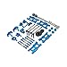 Generic 1/12 RC Upgrade Kit Completi in Metallo Tirante per WLtoys 144001 124019 Crawler Car Buggy Parti Fai da Te - Blu