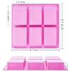 TDHDIKE 3 Pack Silicone Soap Molds(Blue & Pink & Green), 6 Cavities Silicone Baking Mold DIY Handmade Soap Making, Muffin, Loaf, Brownie, Cornbread and More