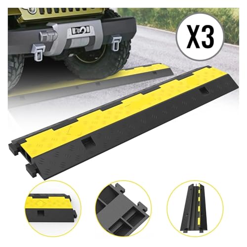 Cache-câble extérieur et rampe de circulation pour protection de cordon de sol - 3 PCS - 2
