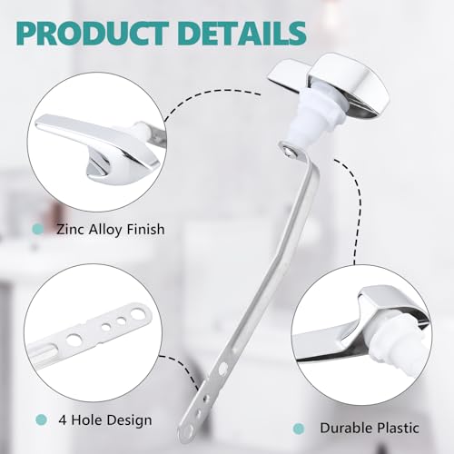 Toilet Handle Replacement Trip Lever Compatible with Kohler 87115-CP Toilet, Toilet Flush Handle Side Mount, Chrome