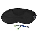 Lewis N. Clark Comfort Eye Mask with Ear Plugs (Black)