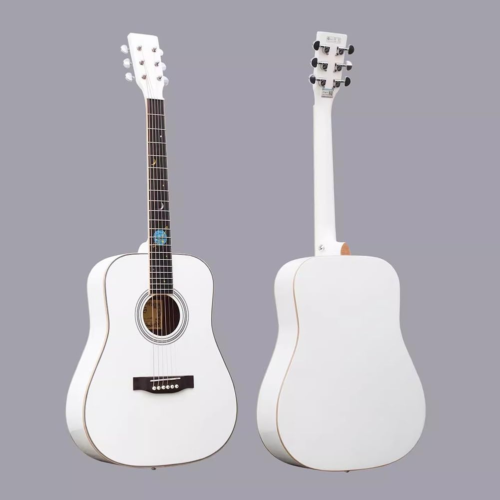 Początkująca gitara akustyczna, klasyczna, świerkowa, łatwa do grania, akustyczna gitara podróżna dla dziecka, chłopca, dziewczynki, studenta, młodzieżowa gitara z torbą koncertową, paskiem, tunerem