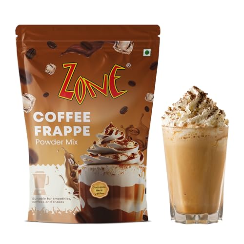 Zone Coffee Frappe Powder | Premium Café-Style Coffee Base for Frappes, Cold Coffees, Iced Coffees, Milkshakes & Desserts | Smooth & Creamy Instant Mix | 1kg Pack – More Servings, Perfect For Café Restaurants & Professional Use