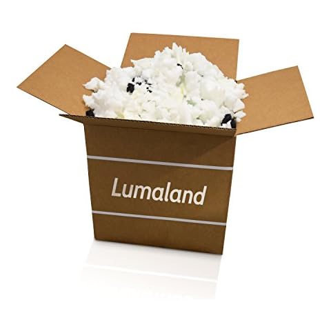 Lumaland Shredded Memory Foam Refill, Replacement Filling for Bean Bags, Chairs, Pillows, Cushions, Dog Beds, Stuffed Animals and Crafts, 100% Made in USA, 10 Lbs Cover