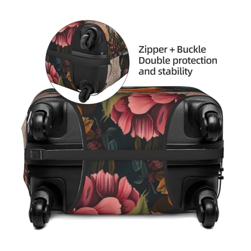 Bird And Florals Maximalism Elastic Travel Luggage Covers Dustproof Scratch-Resistant Suitcase Protector Fit 22-24 Inch2