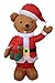 4 Foot Tall Lighted Christmas Inflatable Teddy Bear Yard Decoration