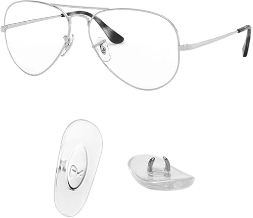 HiCycle2 Repuesto de clip de 0630in 2 almohadillas de nariz para RayBan Aviator RB3025 3026 kit de reparación de lentes de sol transparente bolsa de